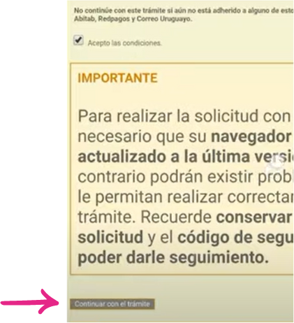 Una captura de pantalla de la página web oficial para solicitar partidas digitales