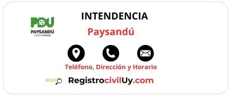 Teléfono,Dirección y Horario de la Intendencia de Paysandú